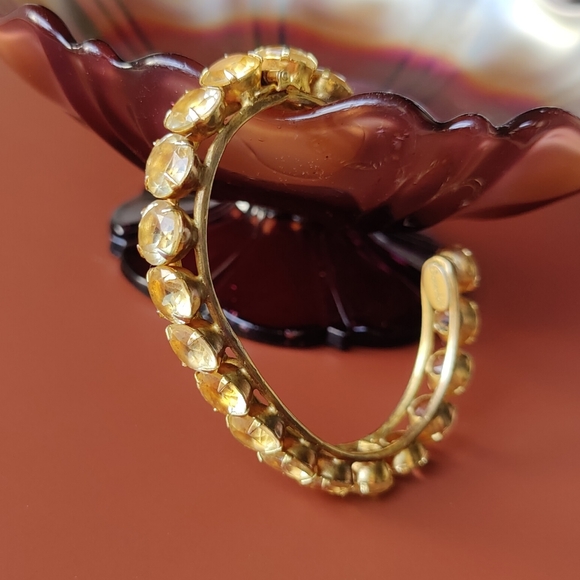 Bounkit I Stunning GP Citrine Hinged Cuff bracelet - Picture 7 of 15